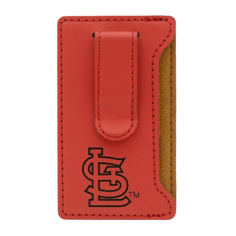 MLB St. Louis Cardinals Leather Stick-on Wallet Money Clip For Phones